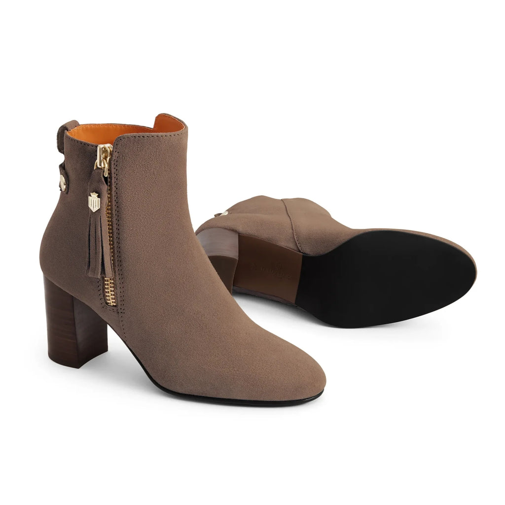 Fairfax & Favor Ladies Oakham Ankle Boot - Deep Taupe Suede