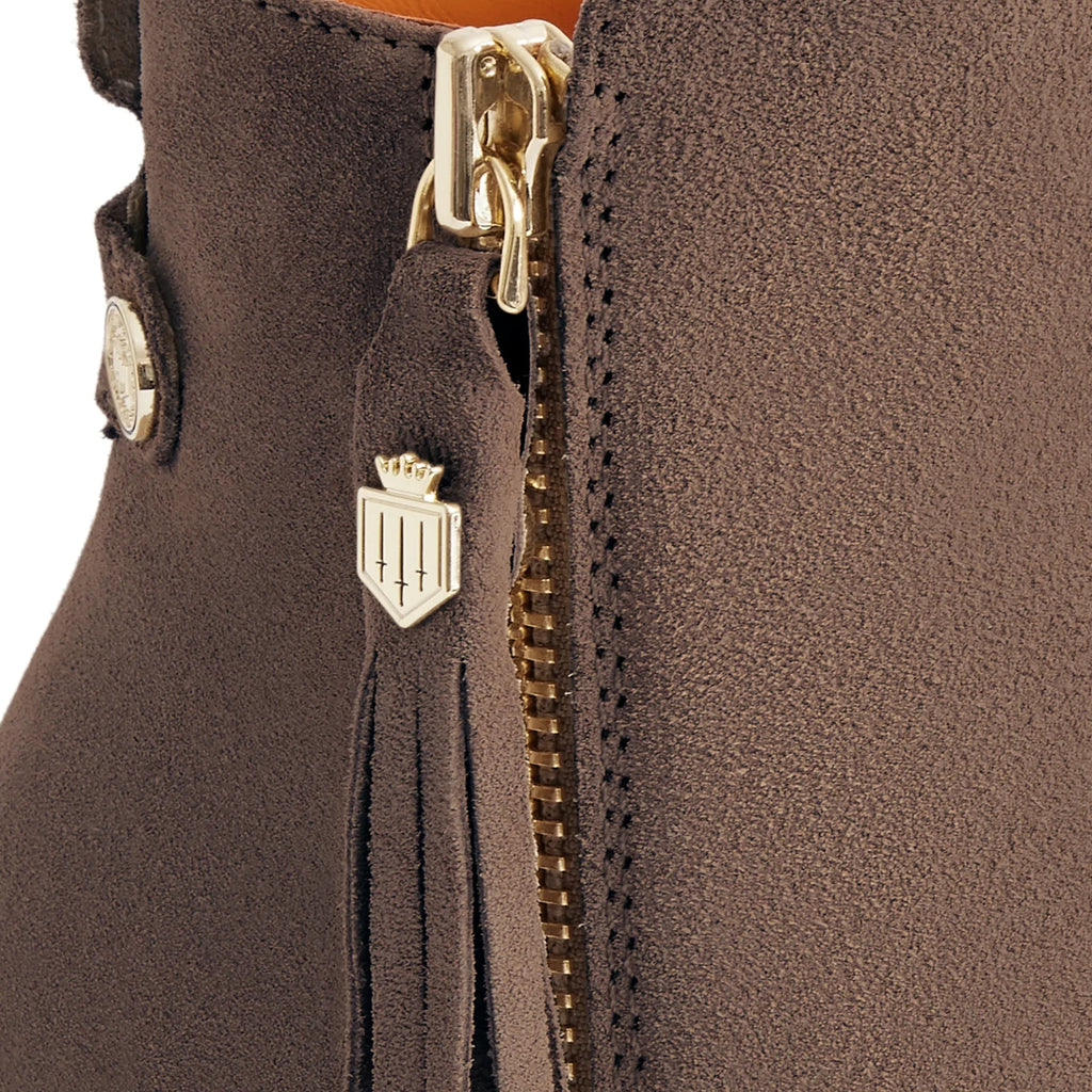 Fairfax & Favor Ladies Oakham Ankle Boot - Deep Taupe Suede