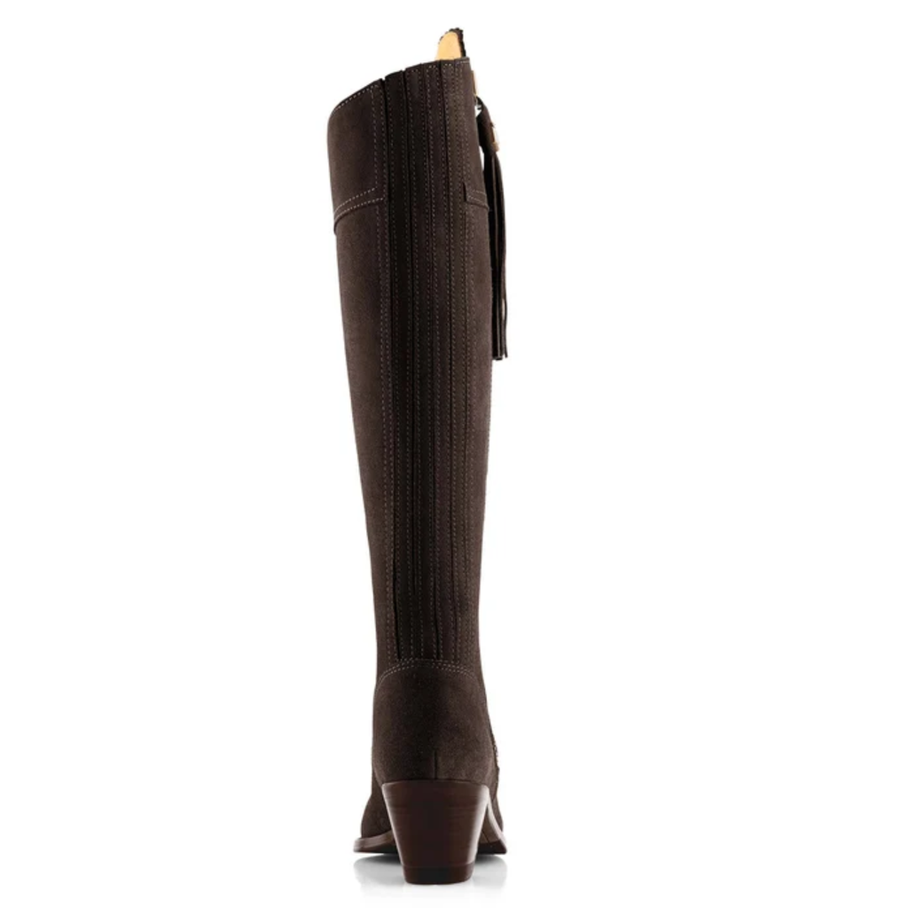 Fairfax & Favor Ladies Heeled Regina - Chocolate Suede