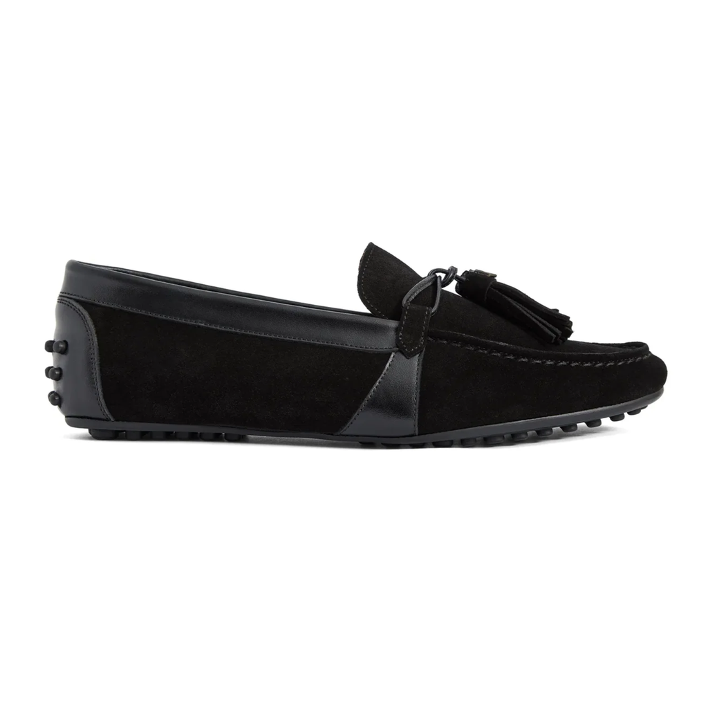 Fairfax & Favor Ladies Rutland Driver - Black Suede