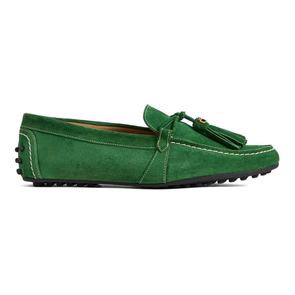 Fairfax & Favor Ladies Rutland Driver - Clover Green Suede