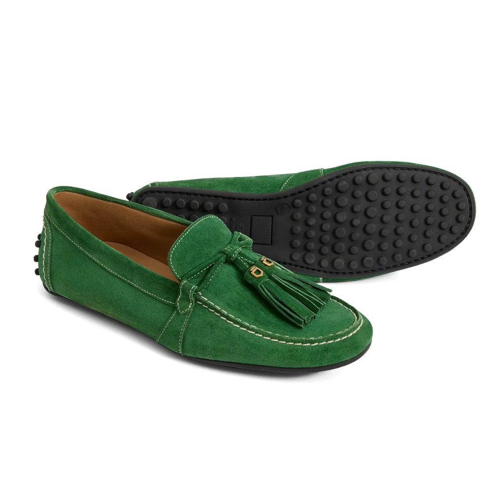 Fairfax & Favor Ladies Rutland Driver - Clover Green Suede