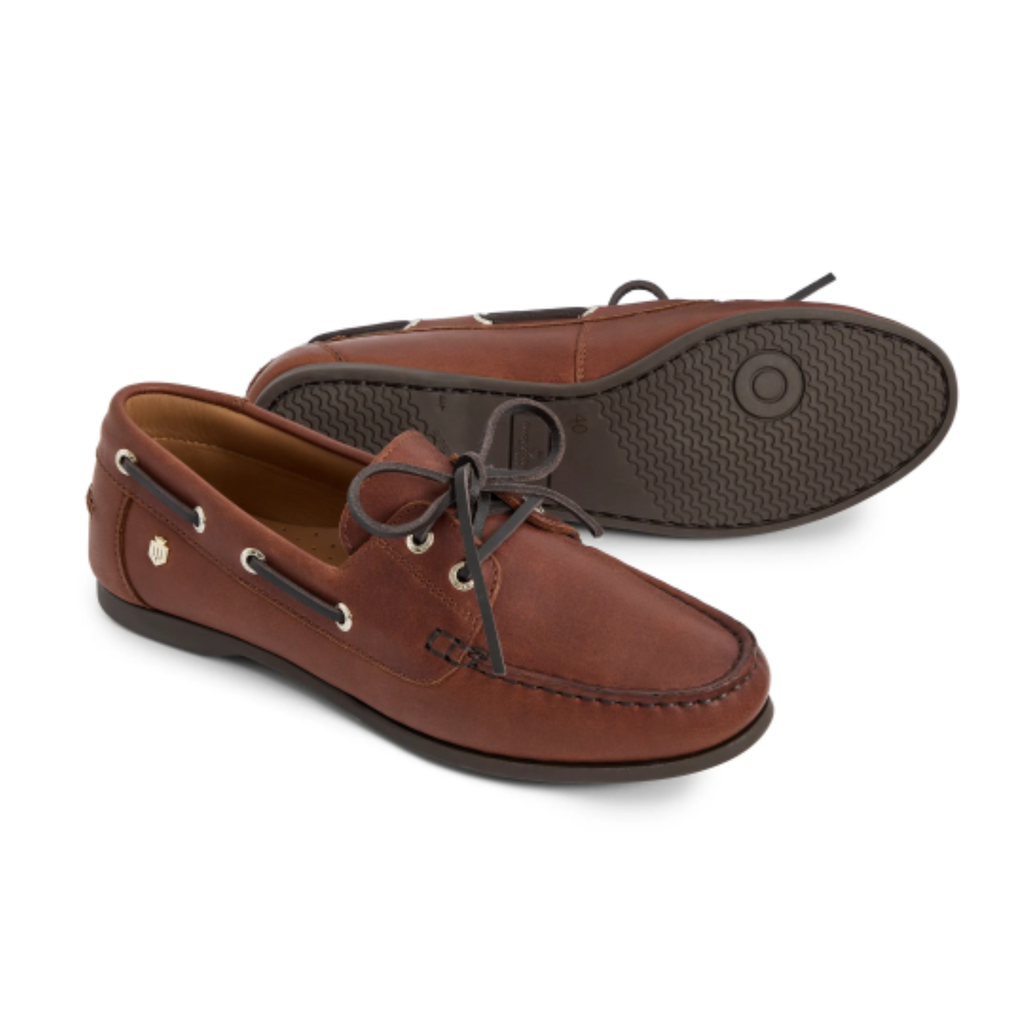 Fairfax and Favor Ladies Salcombe Deck Shoe - Tan Leather