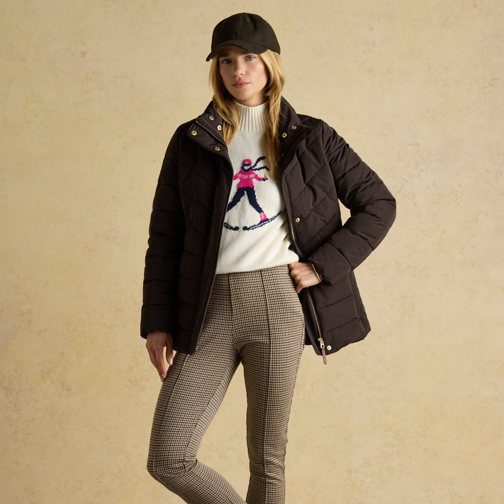 Joules Ladies Aspen Coat - Chocolate Brown