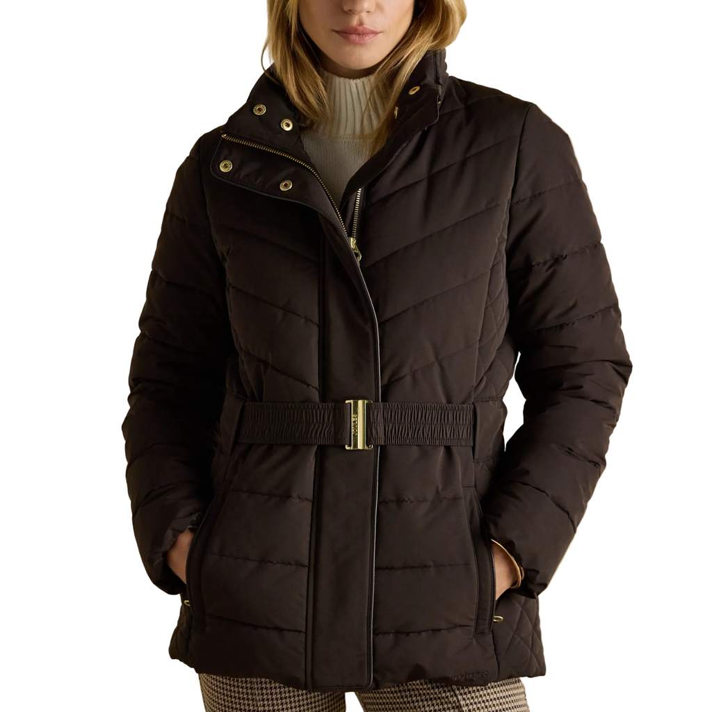 Joules Ladies Aspen Coat - Chocolate Brown