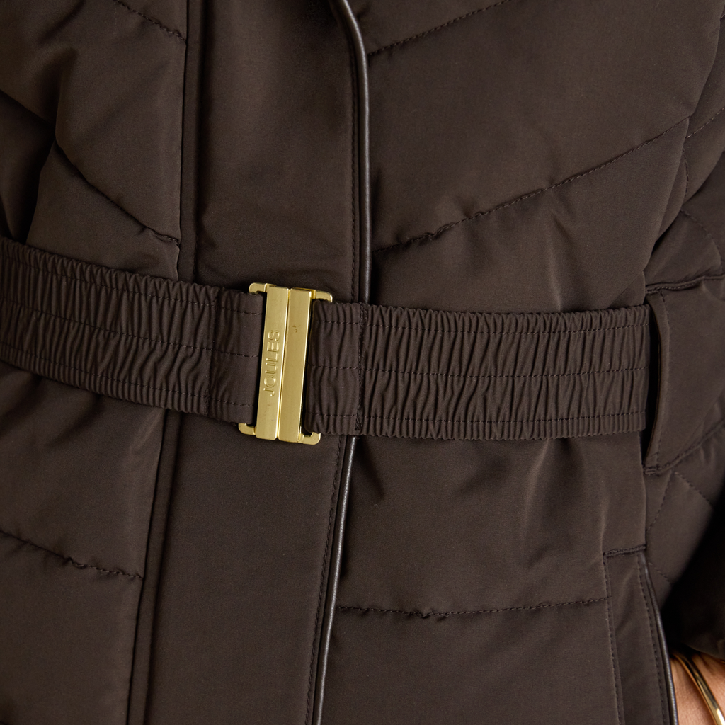 Joules Ladies Aspen Coat - Chocolate Brown