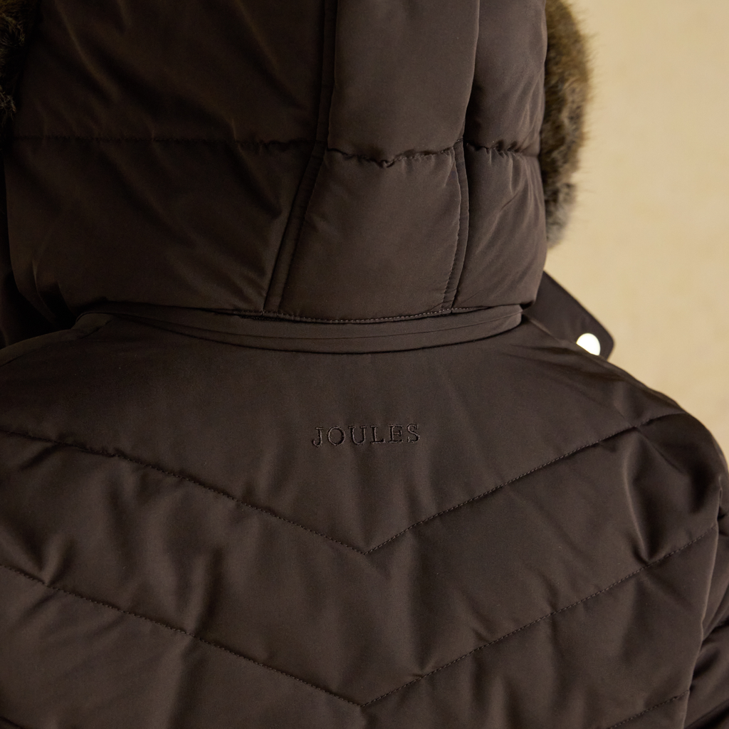 Joules Ladies Aspen Coat - Chocolate Brown