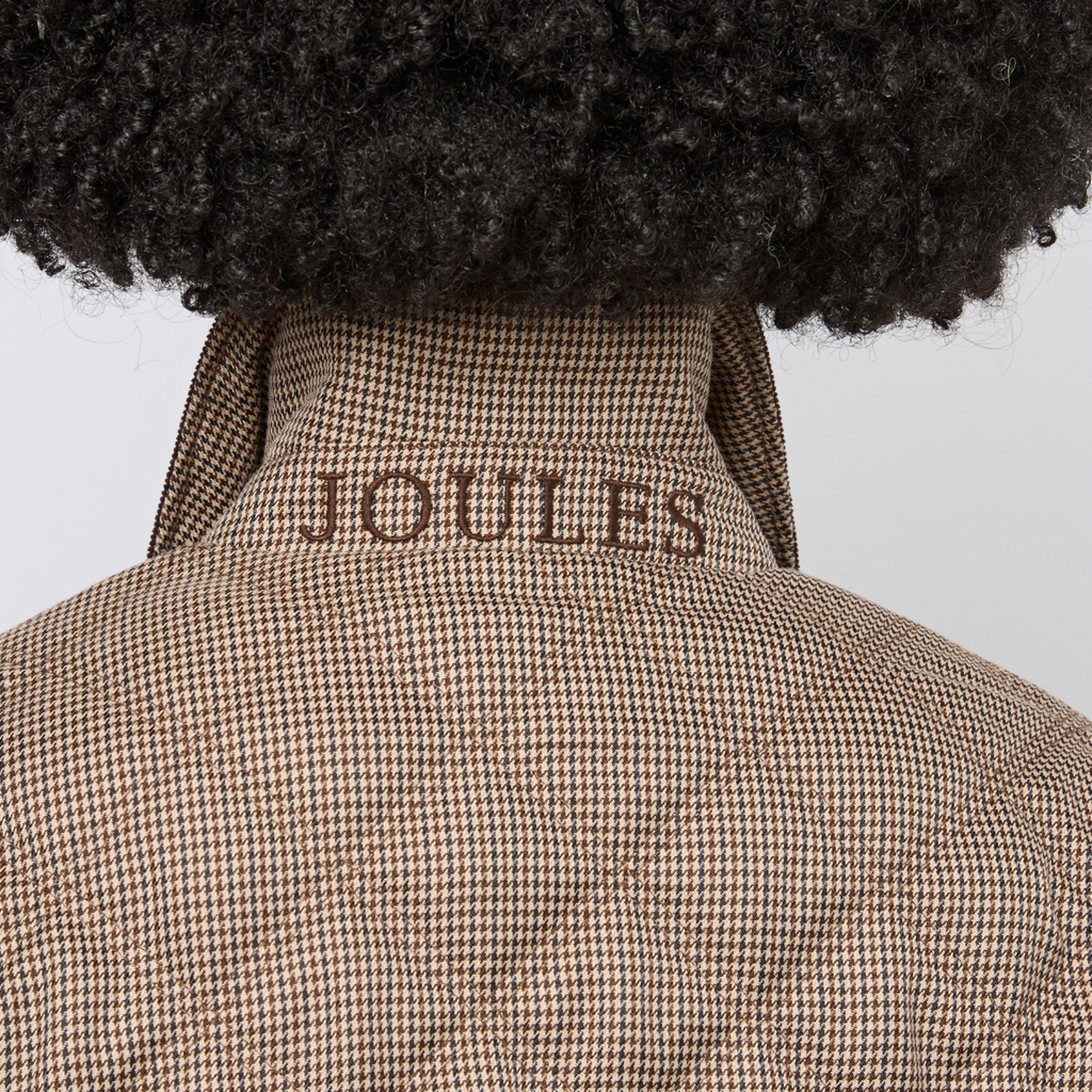 Joules Ladies Harrogate Check Quilted Barn Jacket - Check