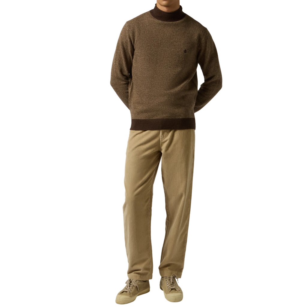 Joules Mens Roll Neck Jumper - Brown