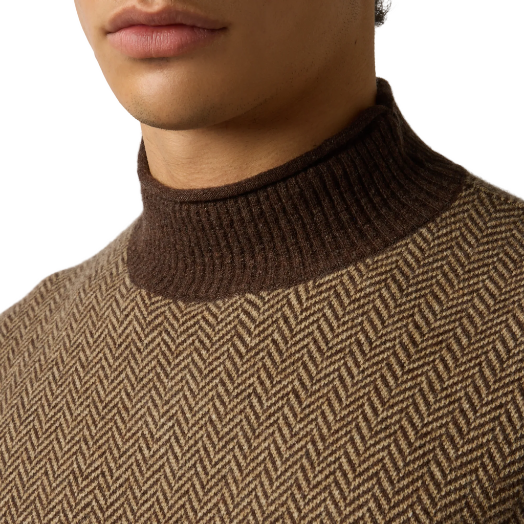 Joules Mens Roll Neck Jumper - Brown