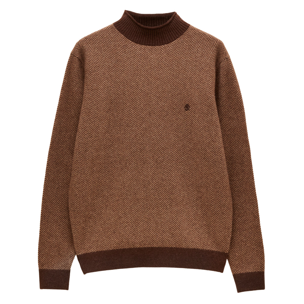 Joules Mens Roll Neck Jumper - Brown