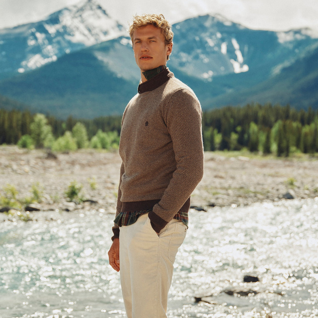 Joules Mens Roll Neck Jumper - Brown