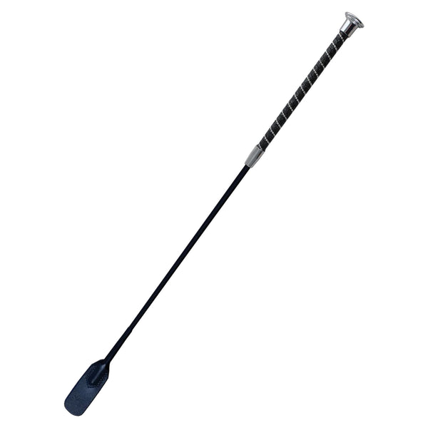 Woof Wear Twisted Riding Whip - Black/Silver