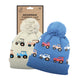 Bartleby Kids Waterproof Bobble Hat - Knitted Tractor