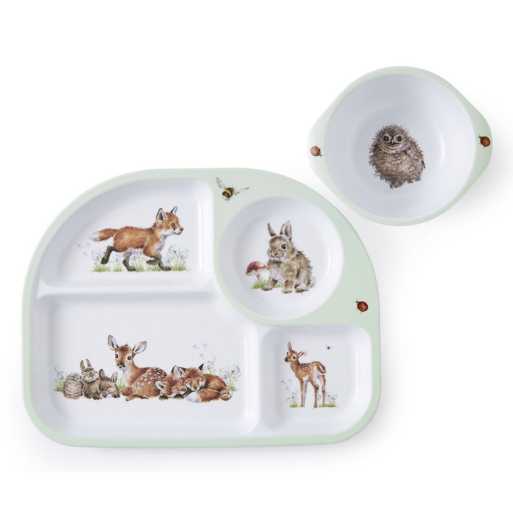 Wrendale Little Wren Divided Plate And Bowl Set