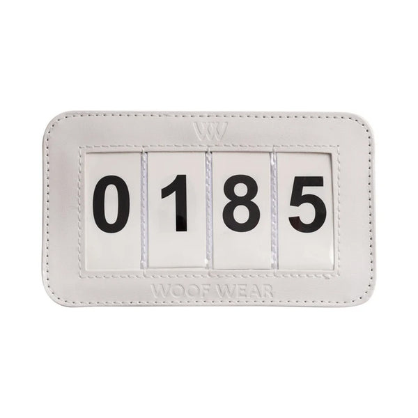 Woof Wear 4 Digit Dressage Number Holder - White