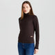 Ridgeline Ladies Melford Knit Roll Neck - Deep Bark