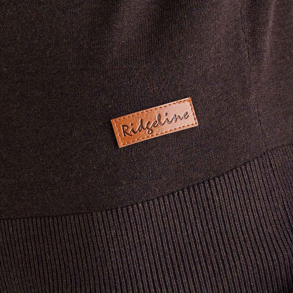 Ridgeline Ladies Melford Knit Roll Neck - Deep Bark