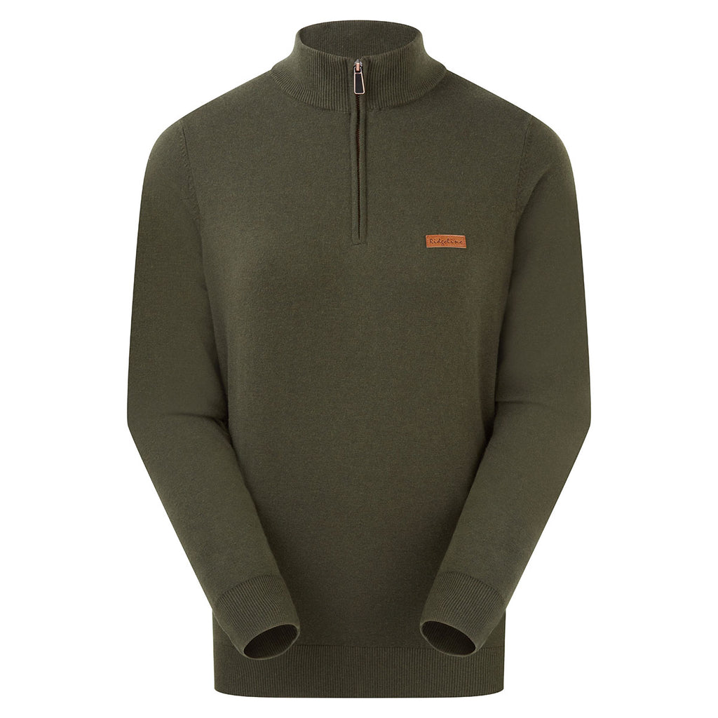 Ridgeline Ladies Melford Knit 1/4 Zip - Deep Forest