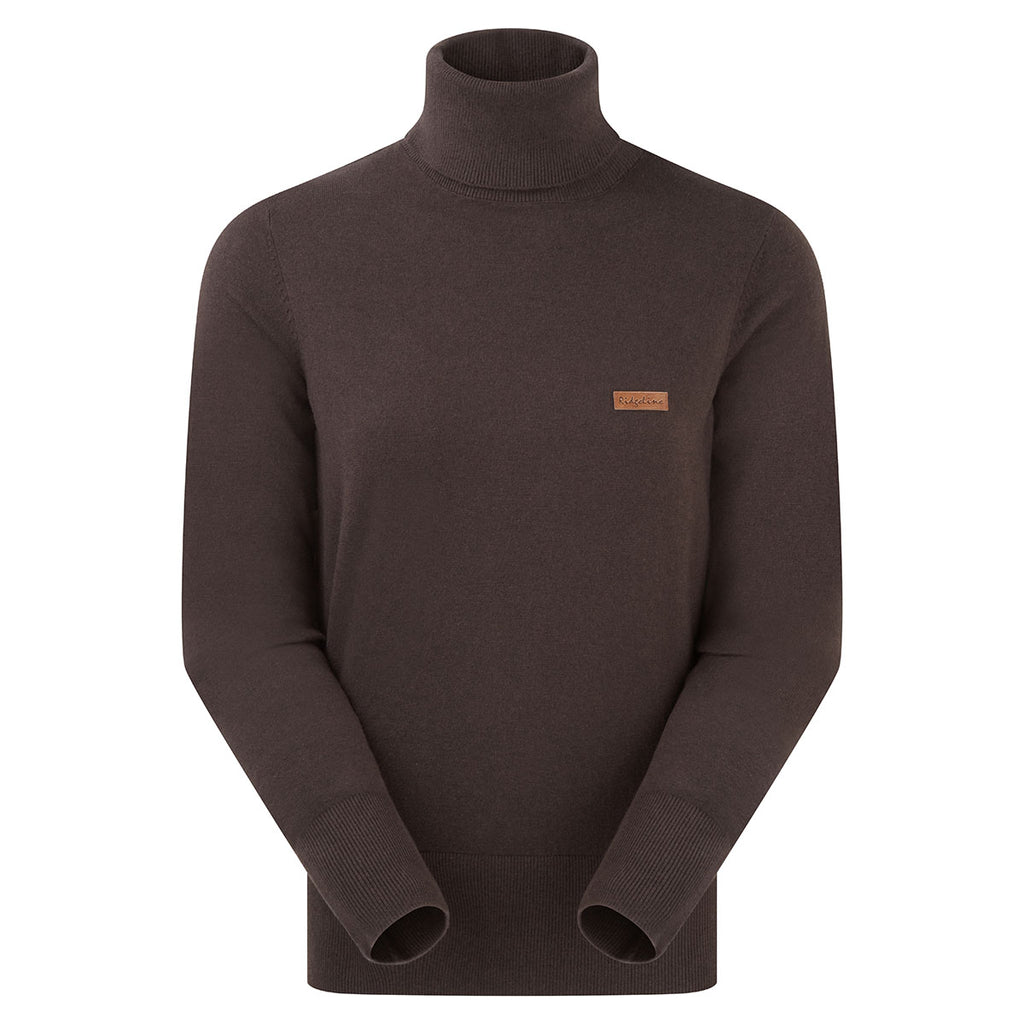 Ridgeline Ladies Melford Knit Roll Neck - Deep Bark