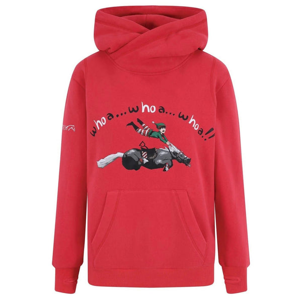 Equetech Junior Whoa! Horsey Christmas Hoodie - Red