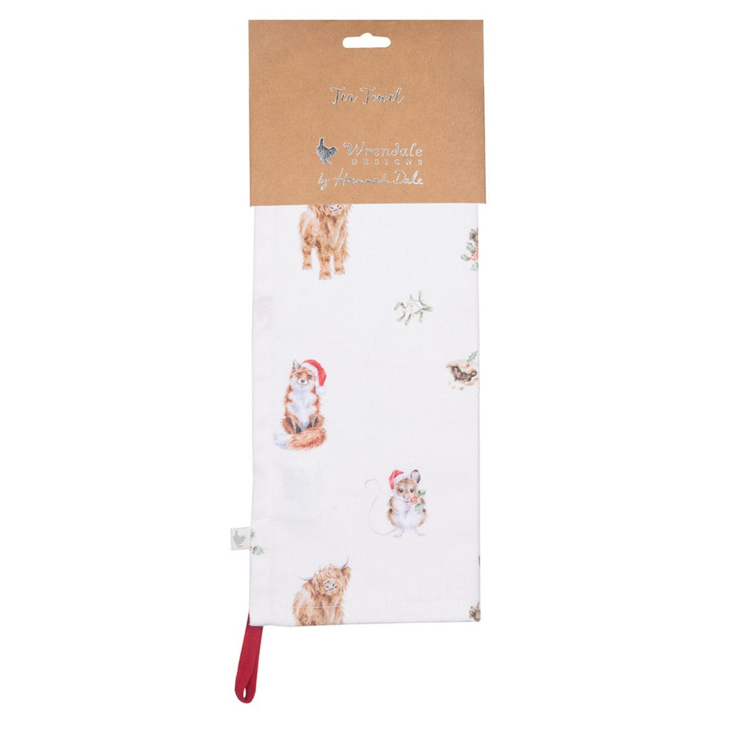 Wrendale Woodland Christmas Tea Towel
