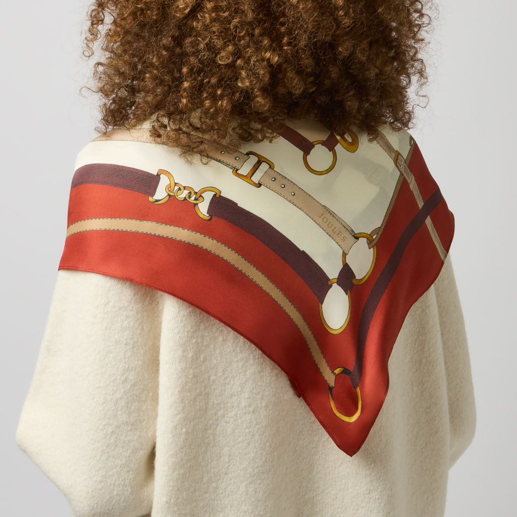 Joules Bloomfield Scarf - Burnt Orange Bridle