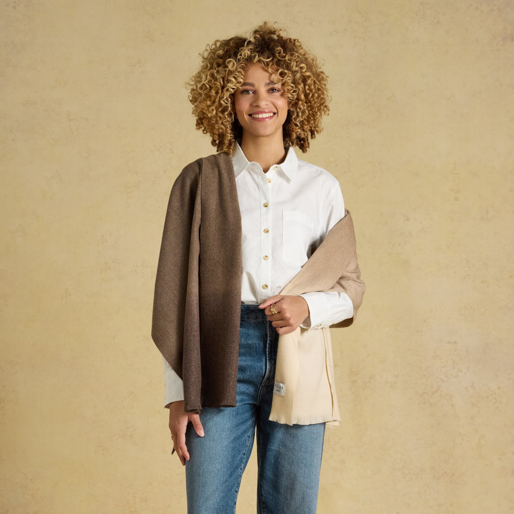 Joules Karina Mocha Scarf - Brown