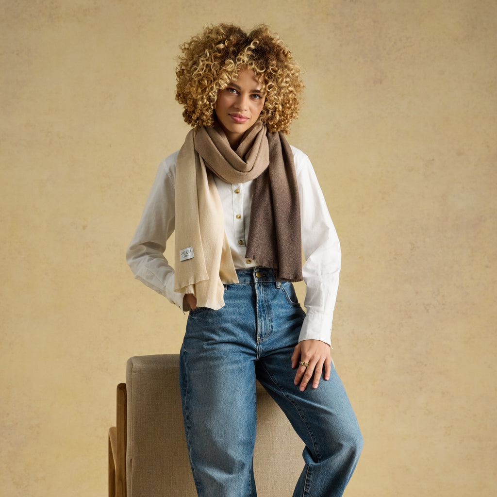 Joules Karina Mocha Scarf - Brown