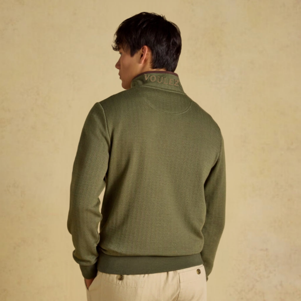Joules Mens Heritage 1/4 Zip Sweat - Green