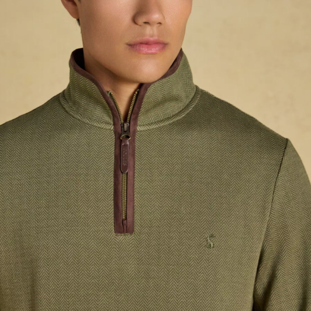 Joules Mens Heritage 1/4 Zip Sweat - Green