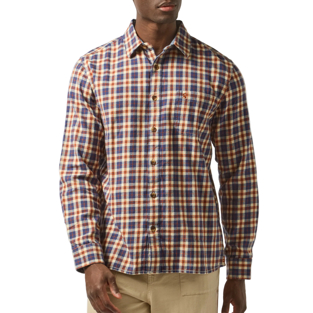 Joules Mens Classic Fit Flannel Check Shirt - Navy