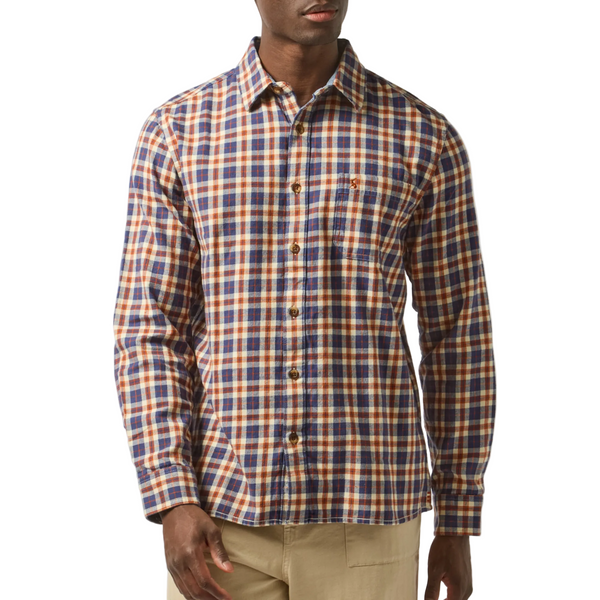Joules Mens Classic Fit Flannel Check Shirt - Navy