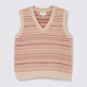 Joules Ladies Fairisle V-Neck Tank - Oatmeal