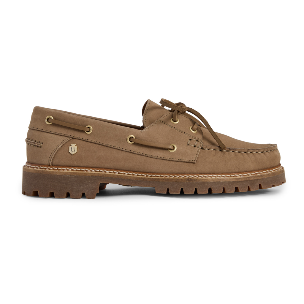 Fairfax & Favor Ladies Aldeburgh Deck Shoe - Fawn Nubuck
