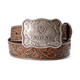 Ariat Mens Leather Cow Buckle Belt - Brown