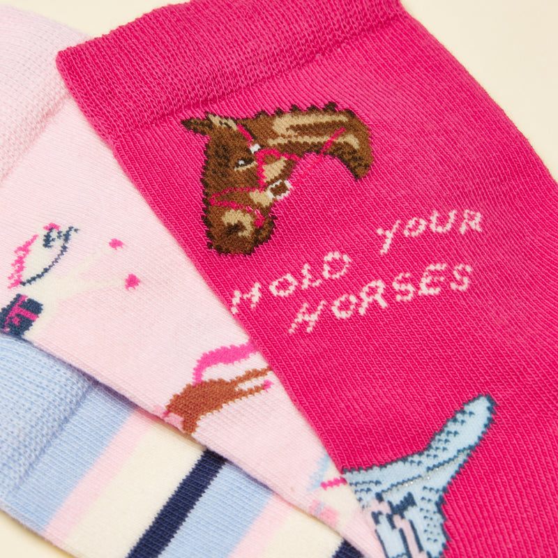 Joules Girls Neat Feet 3 Pack Socks