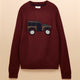 Joules Mens Offroad Crew Neck Jumper - Burgundy Red