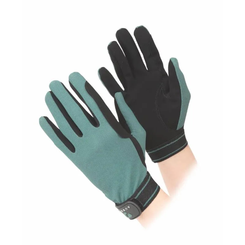 Aubrion Mesh Riding Gloves - Green