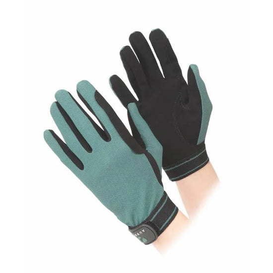 Aubrion Mesh Riding Gloves - Green