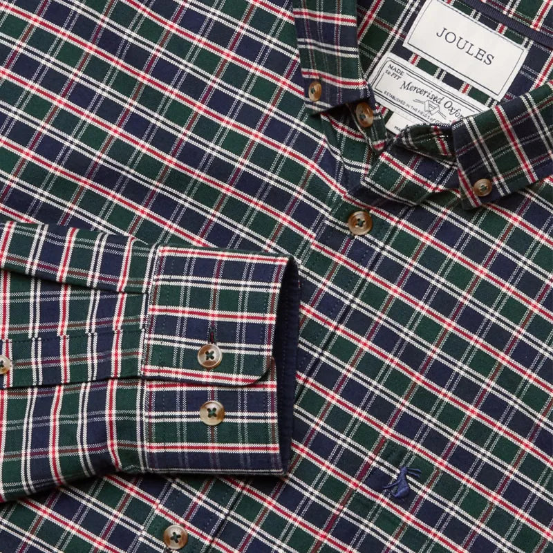 Joules Mens Oxford Check Shirt - Green