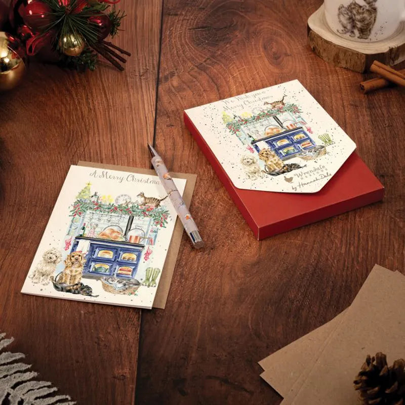 Wrendale Christmas Card 8pk - Country Kitchen