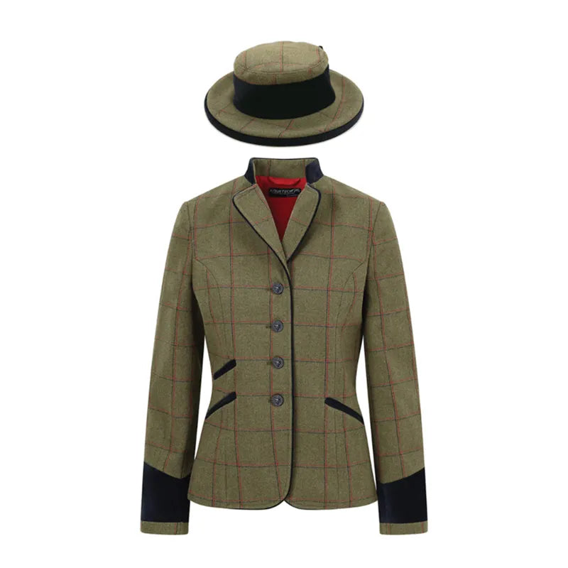 Equetech Launton Tweed Lead Rein Jacket And Hat - Launton Green