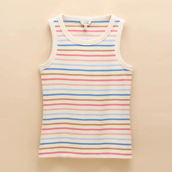 Joules Ladies Harbour Striped Jersey Vest - Multi Stripe