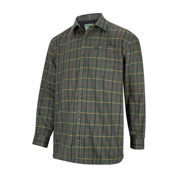 Hoggs of Fife Mens Fleece Lined Shirt - Beech