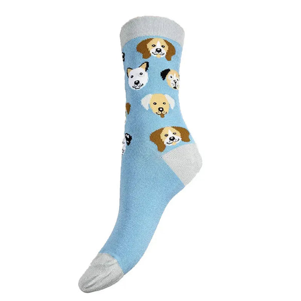 Gemjar Dog Faces Bamboo Socks