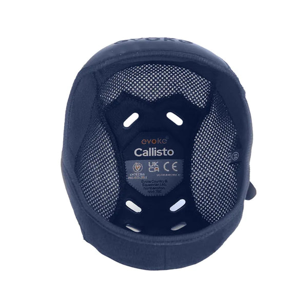 Evoke Callisto Removable Crown Padded Helmet Liner - Navy Met