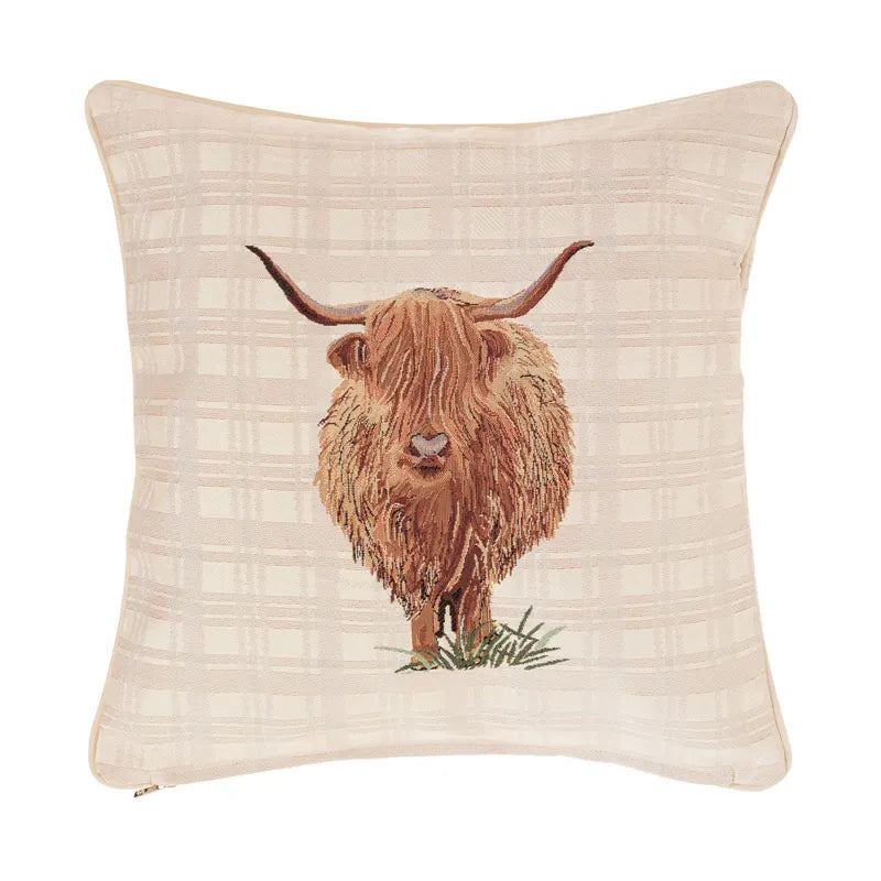Signare Tapestry Highland Cow Cushion Cover