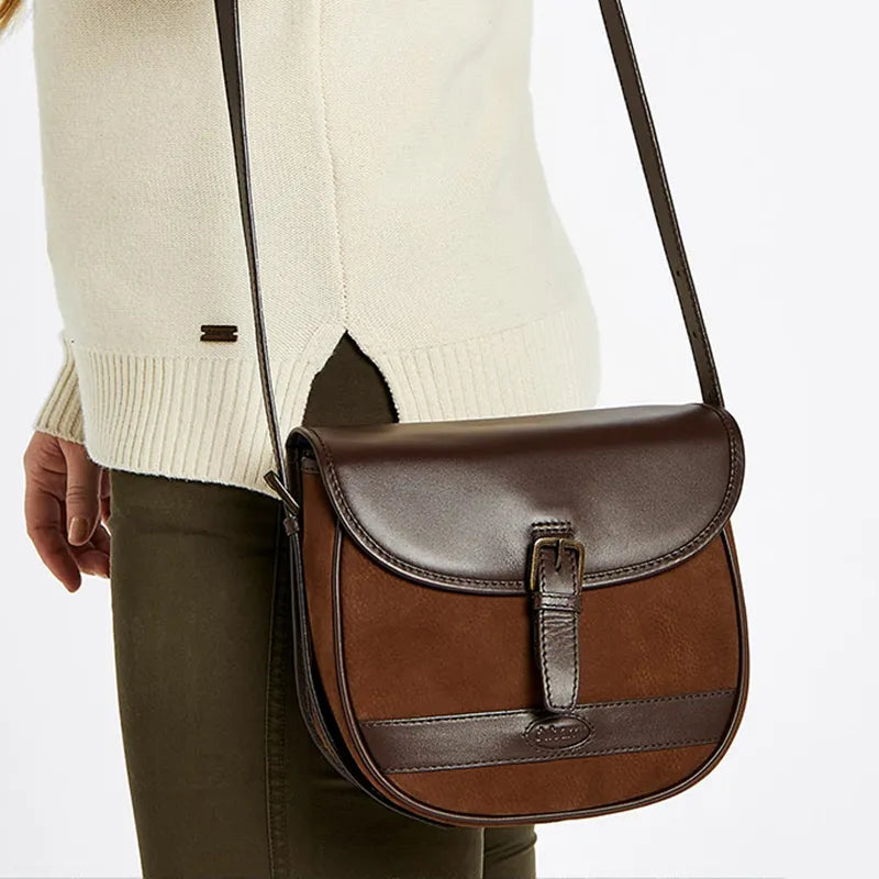 Dubarry Clara Leather Saddle Bag - Walnut