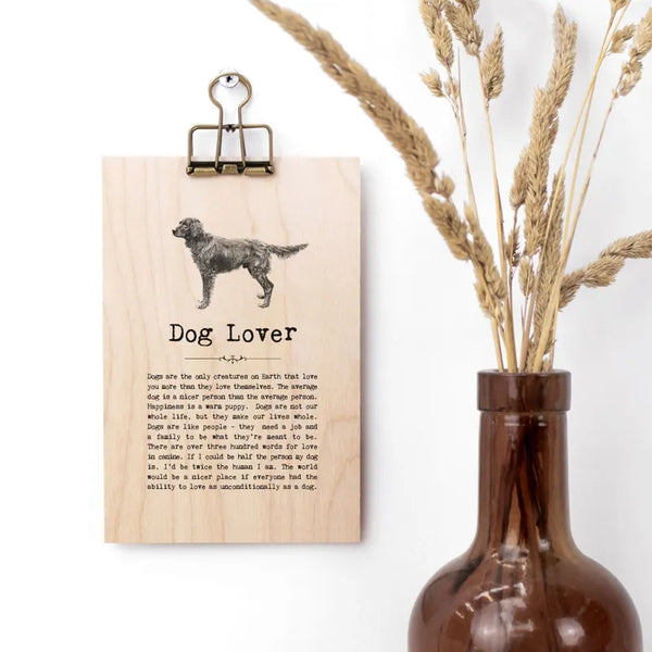 Coulson Macleod Dog Lover Wooden Hanging Sign